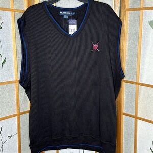 NWT Vintage Polo Golf Ralph Lauren V-neck Sleeveless Sweater Vest Size XXL